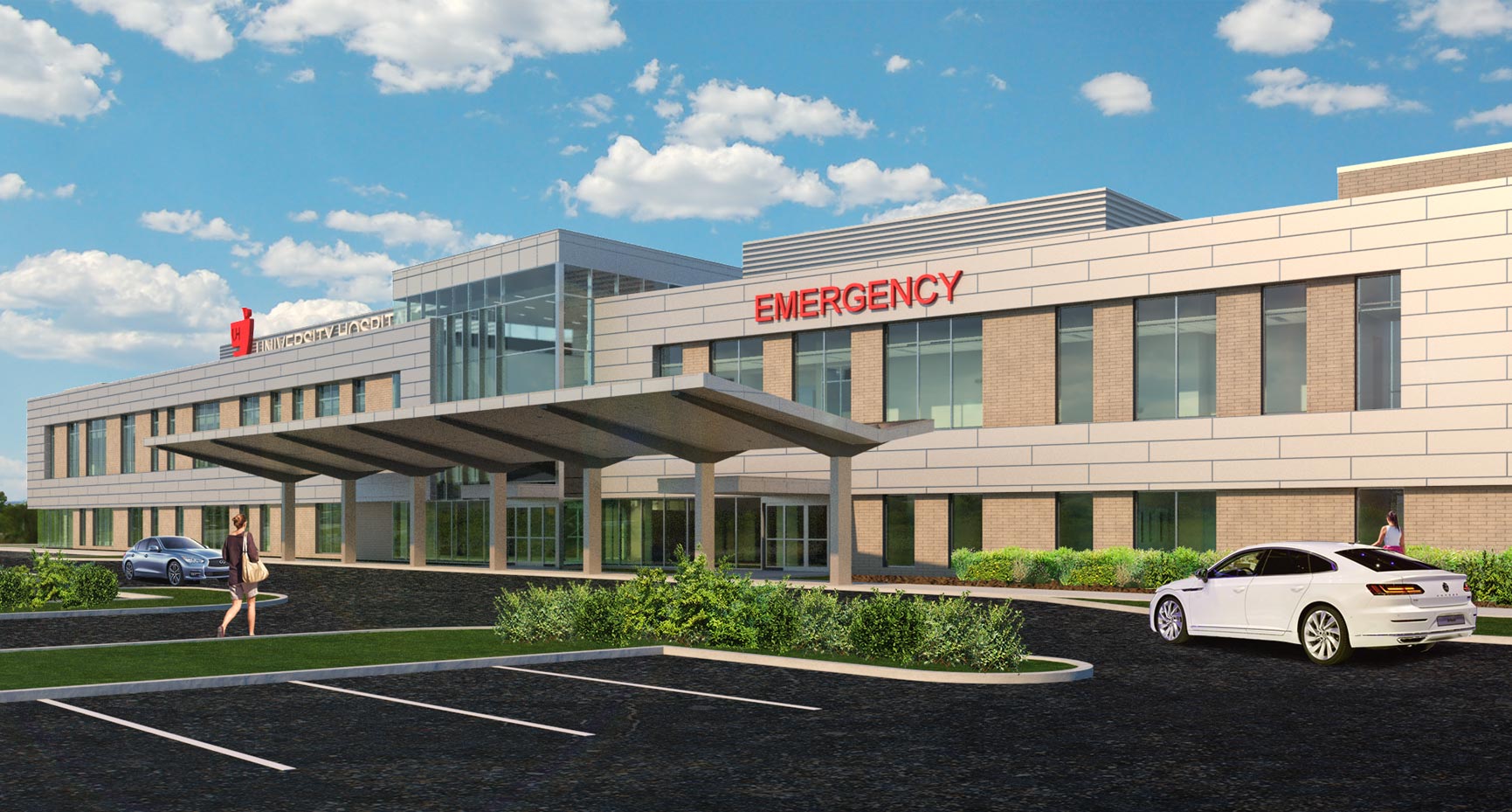 Electricians Work Contractors building medical center